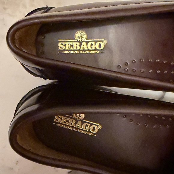 Sebago Women's Burgundy Leather Penny Loafers - Picture 5 of 5